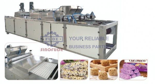 PLC Oats Chocolate Production Line/ Automatic Compound Chocolate Bar Production Line